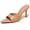 Khaki, variant on 2.75 IN Kitten Heels for Women Pointed Open toe Heels for Women Slip On Backless Mule Sandals Dress Shoes