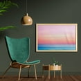 thumbnail image 2 of Wave Wall Art with Frame, Ombre Calming Seaview Calm Water Relaxing Tones Sunset on the Seaside Summertime Art, Printed Fabric Poster for Bathroom Living Room, 35" x 23", Multicolor, by Ambesonne, 2 of 2