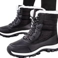 thumbnail image 4 of Willtoo Women's Winter Waterproof Snow Boots Lined Faux Fur Lace Up Platform Non-Slip Casual Warm Shoes, 4 of 5