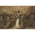 thumbnail image 2 of Constantin Guys 14x11 Gold Ornate Wood Frame and Double Matted Museum Art Print Titled - Officers and Courtesans in an Interior (19th Century), 2 of 4
