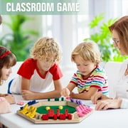 Upgraded 6-Player Shut The Box Game for Kids Adults Families with 12+4 Dice-Colorful 6 Sided Wooden Board Math Number Games(Instructions Included)