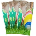 thumbnail image 6 of Unique Eggs Grass Kitchen Tea Towels Set of 6 Absorbent Hand Dish Towels, Rabbit Basket Dishcloths Lint-Free 18x28 Inch Fast Drying for Cooking Baking Home Clean, 6 of 7
