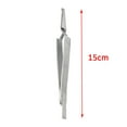 thumbnail image 2 of tooloflife Dental Tweezers Orthodontic Bonding Tweezers Bracket Holder Dentists Tool Stainless SteelSilver, 2 of 9