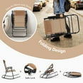 thumbnail image 6 of Gymax 2PCS Patio Folding Rocking Chair Outdoor Portable Lounge Rocker Beige, 6 of 10