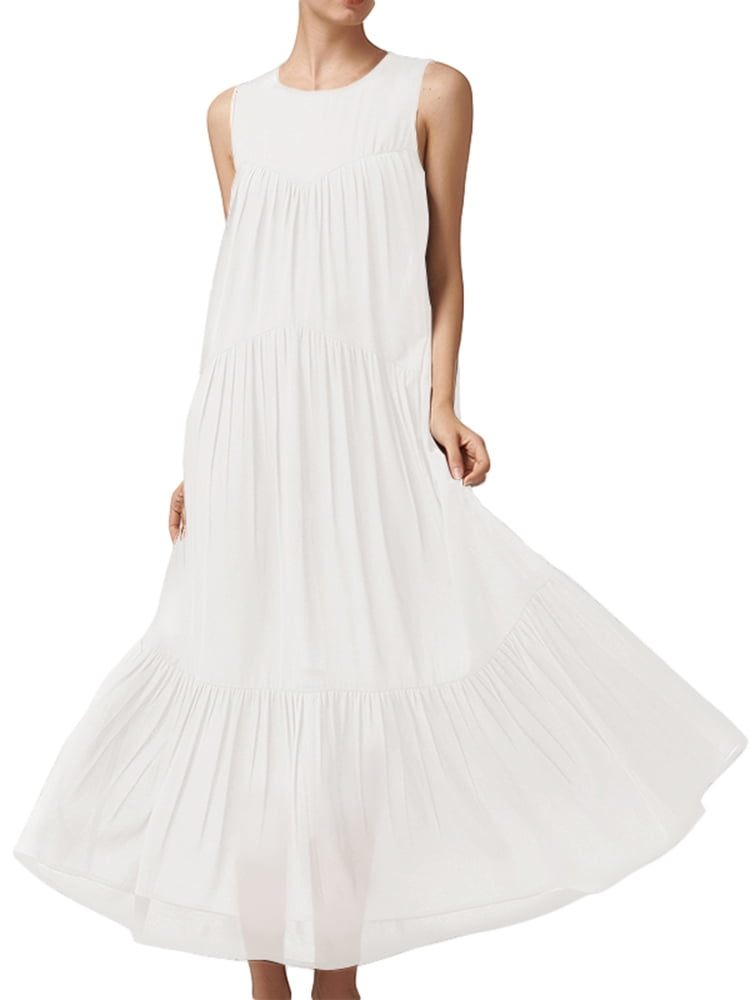 white casual sundresses