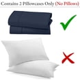 thumbnail image 4 of SKY BEDDINGS Standard Size Pillowcase Set of 2 - Navy Blue Super Soft Pillow Cases Queen, 600 Thread Count 100% Egyptian Cotton, Breathable, Cool, Sateen Weave Sleeping Pillow Covers - Navy Blue, 4 of 7