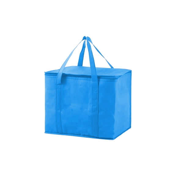 Leodye 1PCS Non-woven Fabric Large Insulated Cooler Bag, Aluminum Foil Lining Reusable thermal Bag for Picnic Work Travel Food Storage -16.14x12.99x10.24in