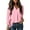 Pink, variant on Olyvenn Fashion Womens Tops Spring Fashion Dressy Casual Blouses V Neck Cute Babydoll Long Sleeve Shirts Turndown Collar Irregular Blouse Army Green 8