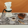 thumbnail image 3 of Coffee Mat 2 pcs 12x19 Inch Coffee Bar Mats Absorbent Non Slip Rubber Coffee Maker Mat for Countertop Coffee Bar Accessories Espresso Coffee Mat Dish Drying Mat Waterproof Heat Resistant, Khaki, 3 of 6