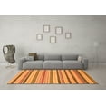 thumbnail image 3 of Ahgly Company Indoor Round Abstract Orange Modern Area Rugs, 7' Round, 3 of 4
