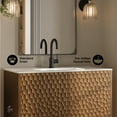 thumbnail image 4 of Bosse 36" Freestanding Bathroom Vanity in Brown Oak with Sink Top, 4 of 11