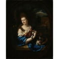 thumbnail image 3 of Adriaen van der Werff 12x14 Black Modern Framed Museum Art Print Titled - Portrait or Margaretha Rendorp, Wife or Jan Van De Poll (1692), 3 of 5
