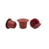 Nespresso Reusable Empty Refillable Capsule Pods with Scoop - Red (3 Pods)