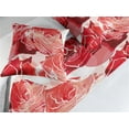 thumbnail image 2 of Rose Pattern Bed Runner Set, Fractal Silhouettes of Flowers Vintage with Rounds and Outlines Art, Decorative Bedding Scarf & 2 Pillow Shams for Hotels Homes, Queen, Dark Pink Blush White, by Ambesonne, 2 of 3