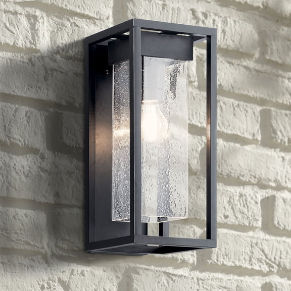 Kichler Mercer 16" High Black Silver Outdoor Wall Light