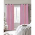 thumbnail image 4 of Pink Orange Blue Stripe Kitchen Curtains Modern Abstract Art Striped Farmhouse Cafe Short Curtains for Bathroom Blackout Window Curtain Small Window Treatment Drapes for Bedroom Living Room 52"x45"x2, 4 of 9