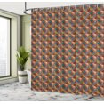 thumbnail image 4 of Ambesonne Coffee Shower Curtain, Cappuccino Mugs Hot Drinks, 69"Wx75"L, Dark Khaki and Burgundy, 4 of 4