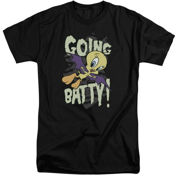 Looney Tunes - Going Batty - Adult Unisex Short Sleeve T-Shirt - Black