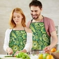 thumbnail image 5 of Green Pioneer Flower and Paisley Pattern Apron-Garden Aprons for Women with Pockets-Cotton Linen Waterproof Kitchen Cooking Gardening Aprons Adjustable for Kitchen,Cooking,BBQ and Salon 33x27 Inch, 5 of 7