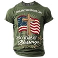 thumbnail image 4 of CCRFTGI 250 Anniversary Usa Flag Shirts for Kids Boys Girls Size 7 Patriotic Cute Tops 4th Of July 250th Anniversary Flag Tshirt Freedom Summer Tops Festival T-Shirts Army Green 7-8 Years, 4 of 4