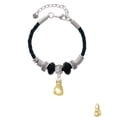 thumbnail image 2 of Delight Jewelry Goldtone Large Boxing Glove Big Sister Celtic Knot Leather Bead Bracelet, 7"+2" Extender, 2 of 4