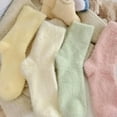 thumbnail image 3 of Jtbuh XLY Fleece Super Soft Socks Solid Winter Warm Thickened Coral Plush Thermal Snow Home Sleep Floor Sock, 3 of 7