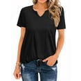 thumbnail image 3 of Women V Neck Short Sleeve Front Pocket T-Shirt, S, 3 of 7