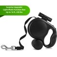 thumbnail image 3 of LAICAIW 16 ft Black Retractable Dog Leash with Dispenser and LED Light for Small Medium Large Dog or Cat up to 220 lbs, Anti-Slip Handle, Tangle Free, Reflective Nylon Tape by, 3 of 7