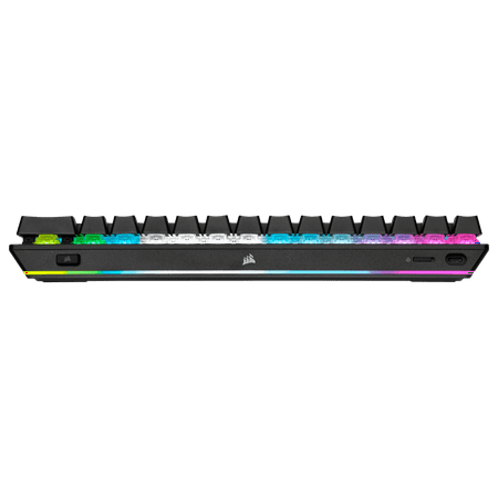 CORSAIR - K70 Pro Mini Wireless 60% RGB Mechanical Cherry MX SPEED Linear Switch Gaming Keyboard with swappable MX switches - Black