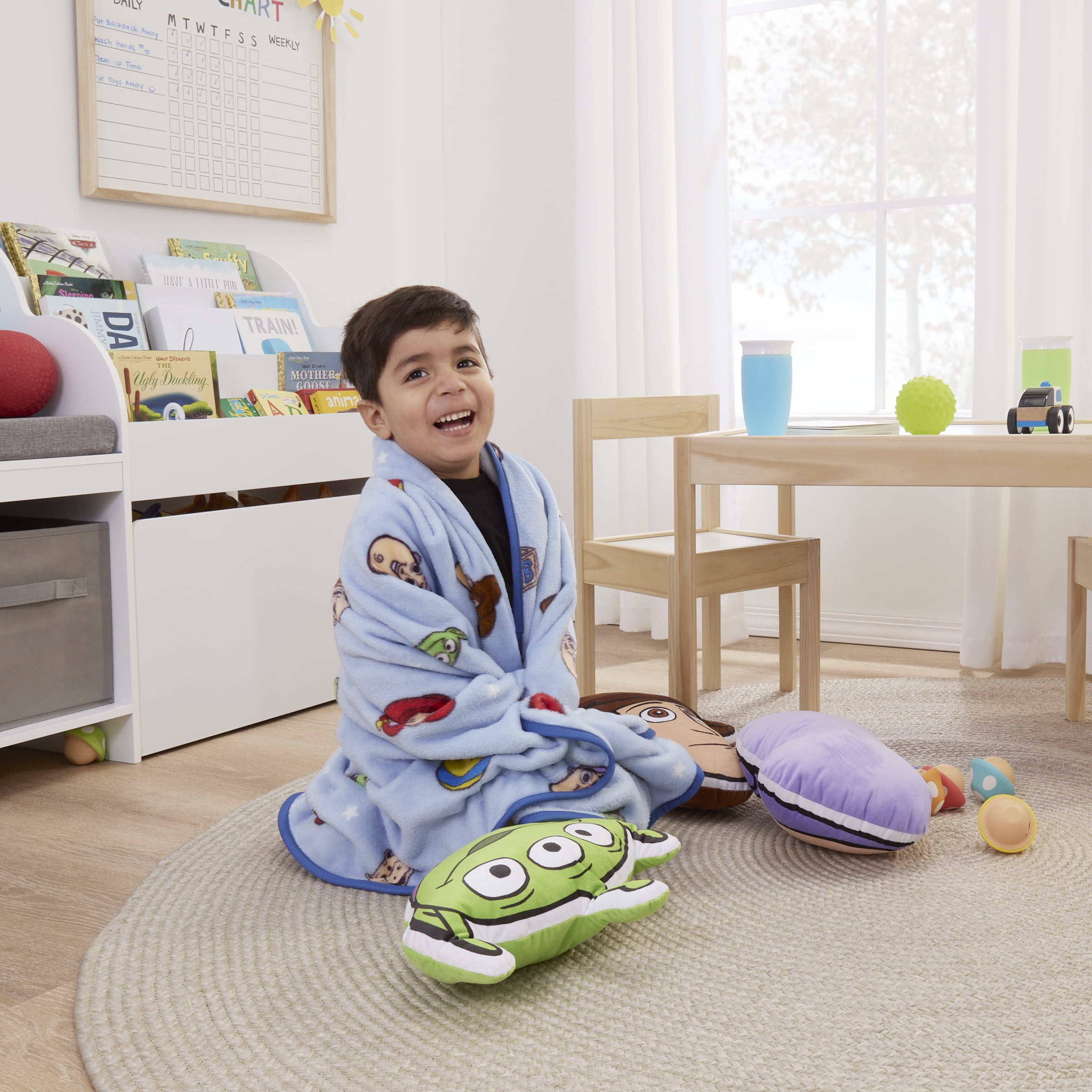 Disney Toy Story Toddler Blanket, Blue, 40"x50", Boy or Girl