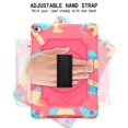 thumbnail image 3 of iPad 10.2-inch 2020/2019 Case with Soft Screen Protector, Dteck 3 in 1 Hybrid Rugged Shockproof Kickstand Case with 360 Rotating Hand Strap, Shoulder Strap for iPad 8th Gen/iPad 7th Gen, Rainbow Rose, 3 of 6