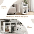 thumbnail image 5 of Topcobe Mobile File Cabinet Wooden Printer Stand for Home Office, Vertical Storage Organizerr, White, 5 of 7