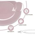 thumbnail image 4 of Platos de carga rosa de 13 pulgadas, placas de carga de plástico con abalorio, cargadores redondos para platos de cena, cargadores de platos para boda, decoración de mesa, juego de 12, 4 of 14