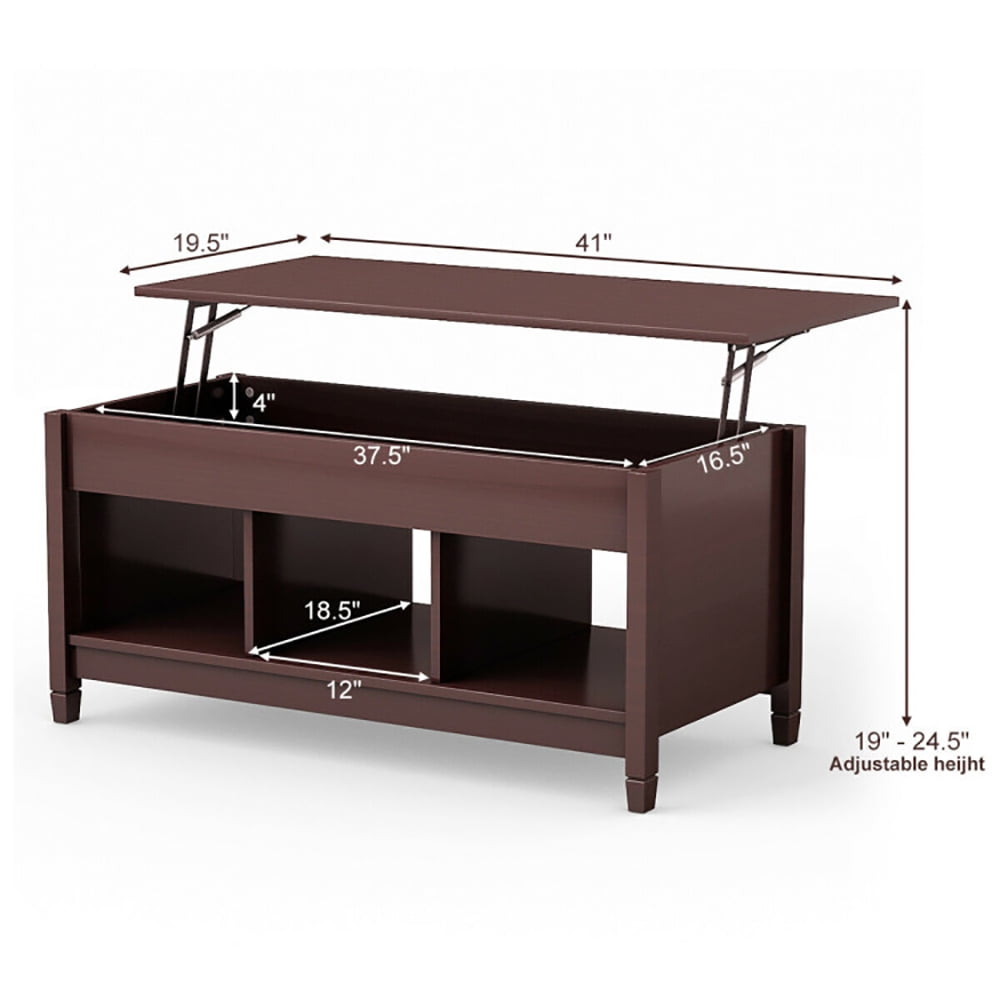 Finihen Lift Top Coffee Table, Lift Tabletop Dining Table, Lift Top Coffee Table with Hidden Storage Compartment, for Living Room, Office, Coffee Finihen Lift Top Coffee Table, Lift Tabletop Dining Table, Lift Top Coffee Table with Hidden Storage Compartment, for Living Room, Office, Coffee