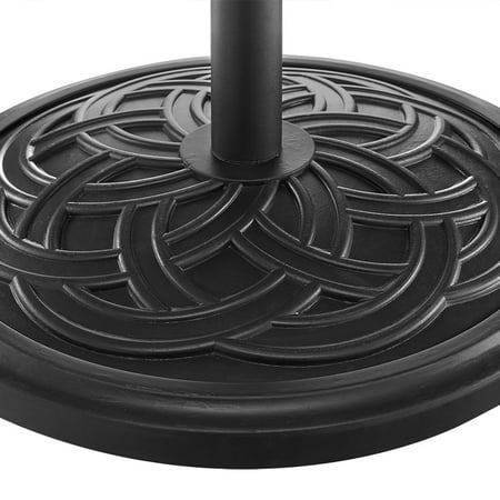 Walker Edison Circle Weave 20 lb. Round Umbrella Base Black