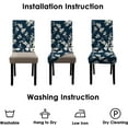 thumbnail image 6 of Blue Dining Chair Covers Set of 6,White Floral Stretch Parsons Chair slipcovers,Kitchen Spring Summer Decor Chair Seat Cover Protectors(Blue Flowers,6 Pack), 6 of 6