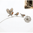 thumbnail image 2 of Robin Garden Stake, 3 Robin Birds and Dandelion Design, Outdoor Yard Art Stake for Lawn Patio Flower Bed Walkway, 2 of 12