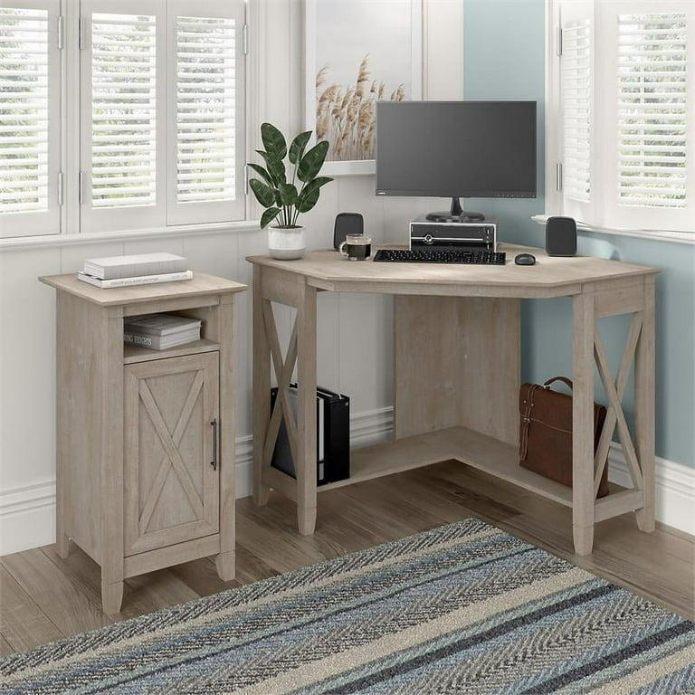 Corner desk gray deals