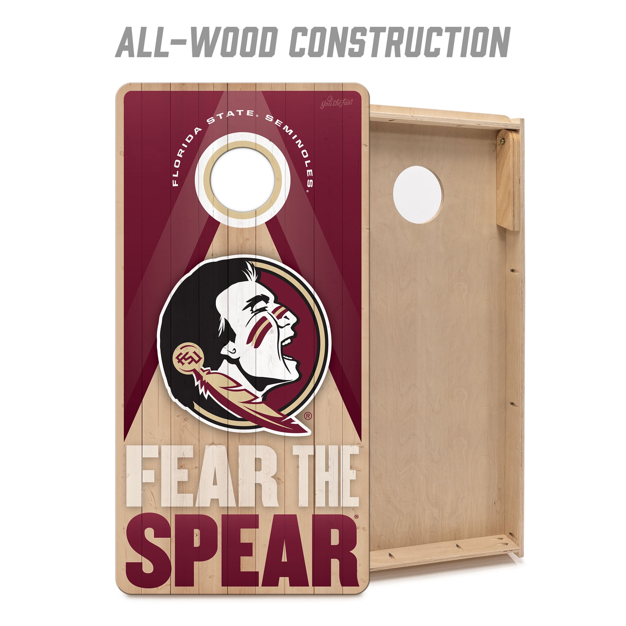 YouTheFan NCAA Florida St Seminoles 2x4 Slogan Series Cornhole NO BAGS