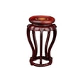 thumbnail image 1 of Circular Mahogany Stool Display Pedestal, Flower Pot Bonsai Teapot Decoration Bracket, 1 of 7