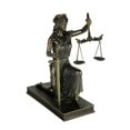 thumbnail image 1 of Statue de Dame Justice Agenouillée Tenant des Équilibres et une Épée, 1 of 3