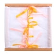 thumbnail image 3 of Pizarra de vestir, Aprendizaje temprano de habilidades básicas para la vida, Montessori Flor blanca, 3 of 8