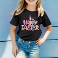 thumbnail image 2 of Gunia Easter Shirts For Kids Boys Girls Short Sleeve Cute Bunny Graphic Print Crew Neck Breathable Soft Casual Tee Tops Tshirts Happy Easter Shirt 2-12 Years, 2 of 5