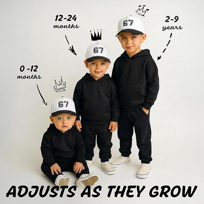 Funky Junque Kids Trucker Hat Baseball Cap - 67 - Black/White (Medium/Large - 2-9 Years)