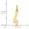thumbnail image 2 of 14k Yellow Gold Small Number 4 Necklace Charm Pendant Charms, 2 of 6