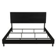 DHP Janford Upholstered Bed, Black Faux Leather, King
