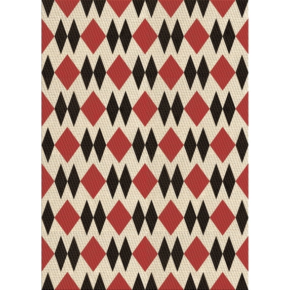 Ahgly Company Machine Washable Indoor Rectangle Transitional Saffron Red Area Rugs, 4' x 6'