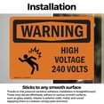 thumbnail image 3 of (2 Pack) High Voltage 240 Volts With Symbol OSHA Warning Sign 10 Inch X 7 Inch Vinyl Label Decal Sticker Weather Resistant, UV Protected for Workplace, Business, and Construction Site,, 3 of 7