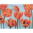 thumbnail image 2 of Popp, Grace 14x12 Black Ornate Wood Framed with Double Matting Museum Art Print Titled - Ruby Tulips I, 2 of 4