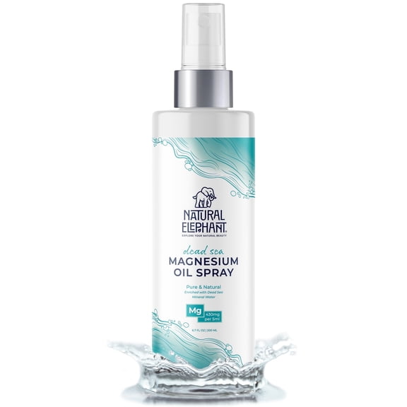 Natural Elephant Dead Sea Magnesium Oil Spray for Topical Use | 100% Pure | 6.7 fl oz (200ml) | Promotes Relaxation and Well-Being